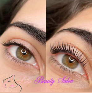 عکس لیفت مژه قبل و بعد سالن زیبایی لیدا رهام